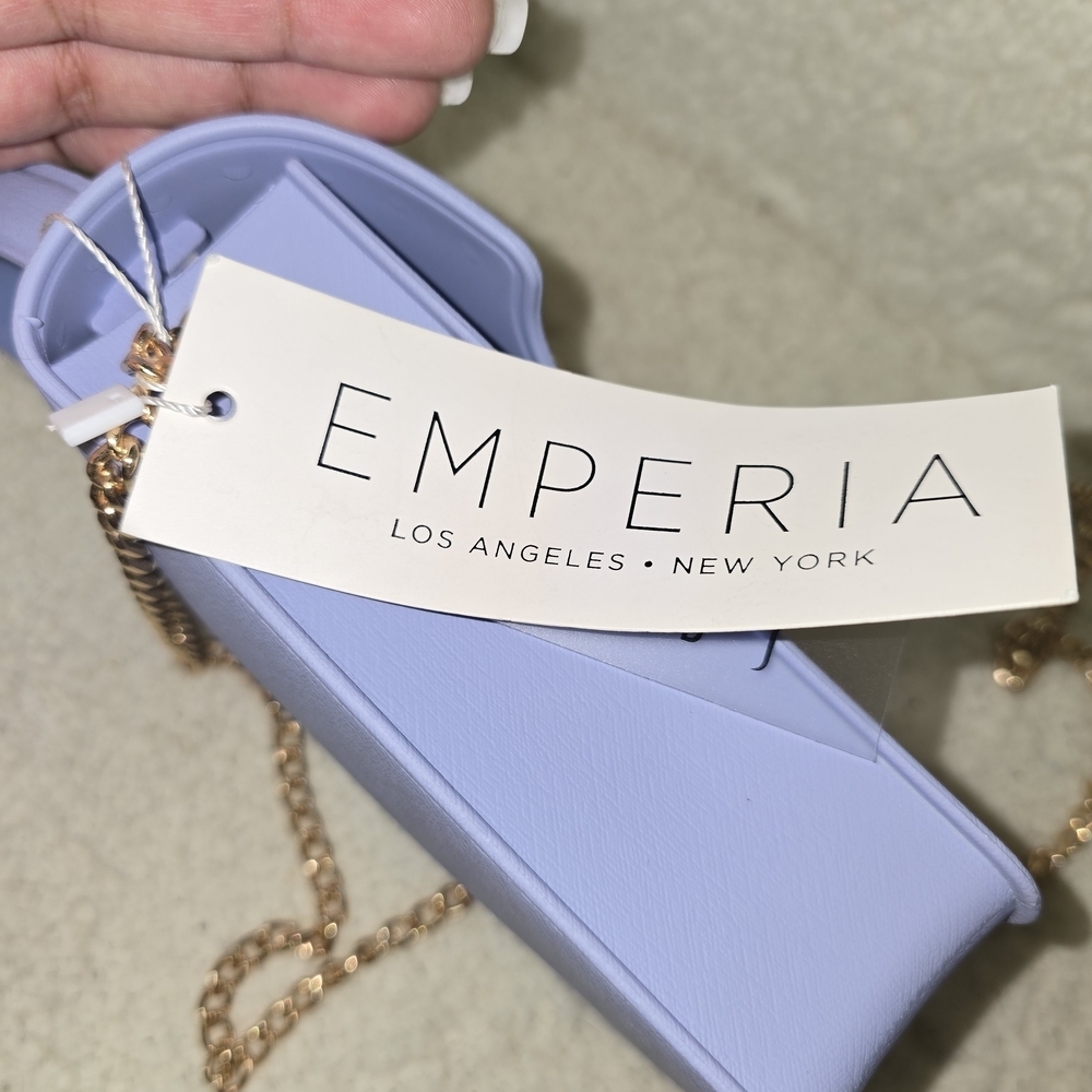 Elegant Blue Mini Bag with Gold Bee Detail - Picture 5 of 13